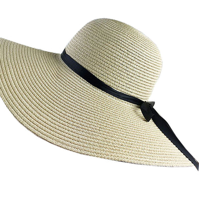 Sombrero de Playa Plegable con Lazo para Mujer - Protección Solar Verano - Image 10