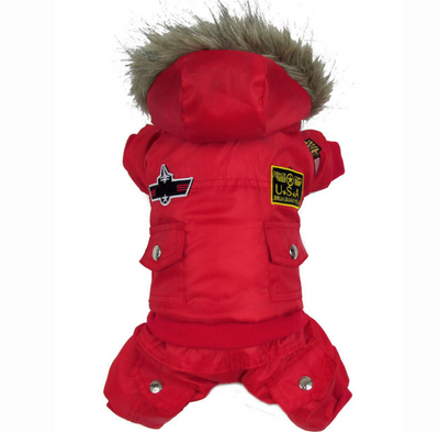 Abrigo para Perros Estilo Uniforme Air Force - Ropa de Invierno para Mascotas - Image 4