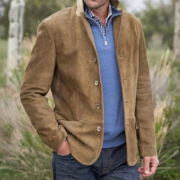 Chaqueta Casual Retro para Hombre - Estilo Europeo y Americano