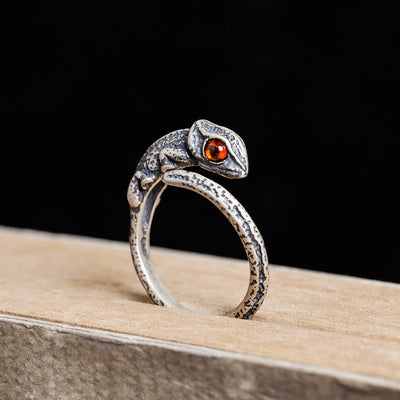 Anillo Camaleón de Plata Esterlina Ajustable - Image 3