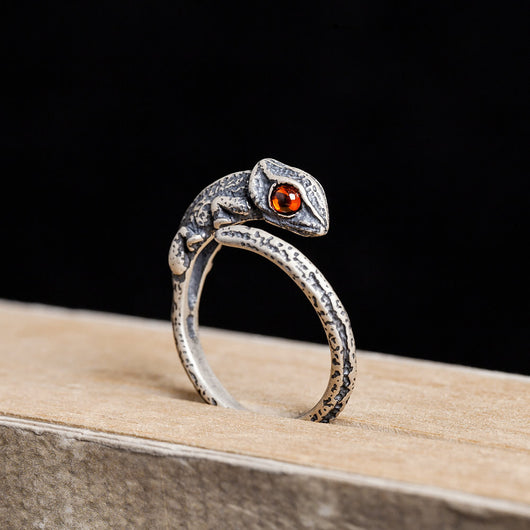 Anillo Camaleón de Plata Esterlina Ajustable - Image 3