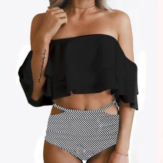 Shorts de Baño Estampados con Doble Volante - Image 4