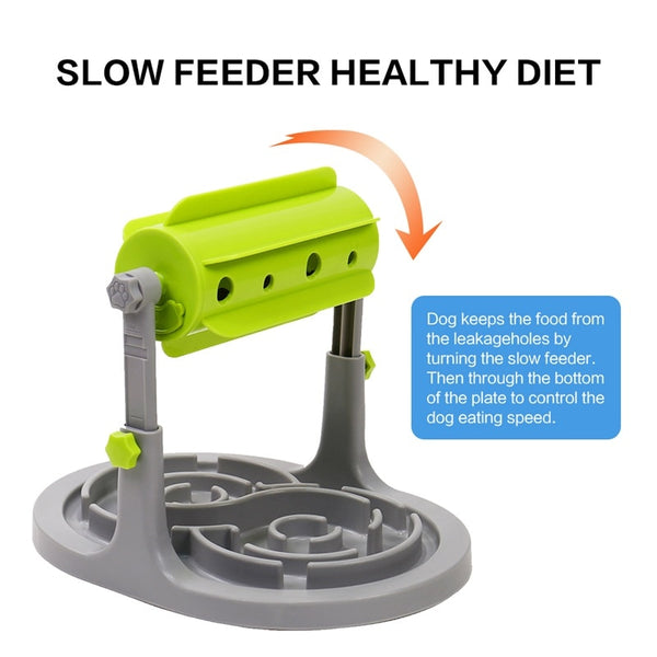 Comedero Interactivo Lento para Perros - Juguete de Entrenamiento Mental y Control de Peso