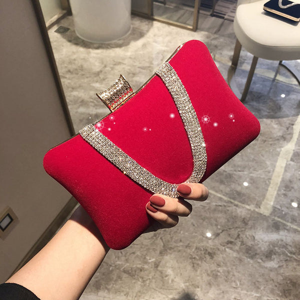 Bolso de Hombro Asimétrico con Detalles Diamantados
