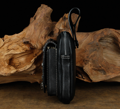 Bolsa de Cintura de Cuero para Hombre - Riñonera Deportiva Multifuncional - Image 2