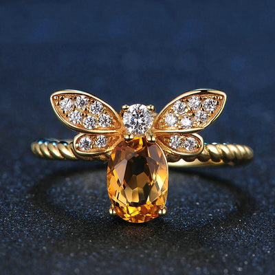 Anillo de Citrino con Abeja - Image 3