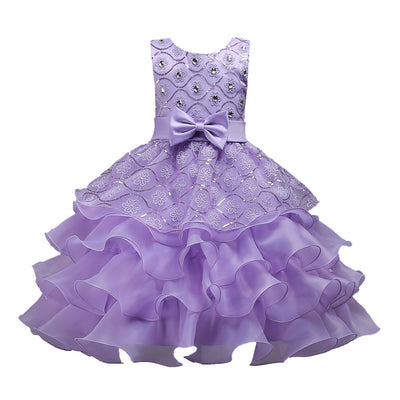 Vestido de Princesa Infantil con Falda Tutú Lentejuelas Brillantes - Image 18