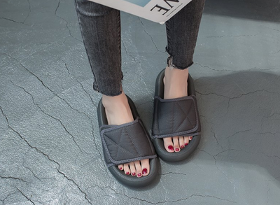 Pantuflas Mujer Primavera Plataforma Impermeable Boca Abierta - Image 10