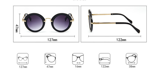 Gafas de sol infantiles con marco redondo - Image 4