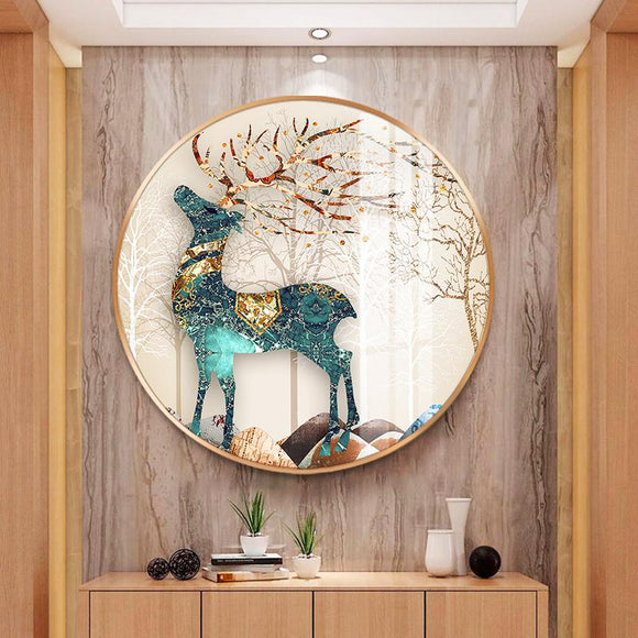 Cuadro de Pintura de Diamantes Completa - Venado Artesanal