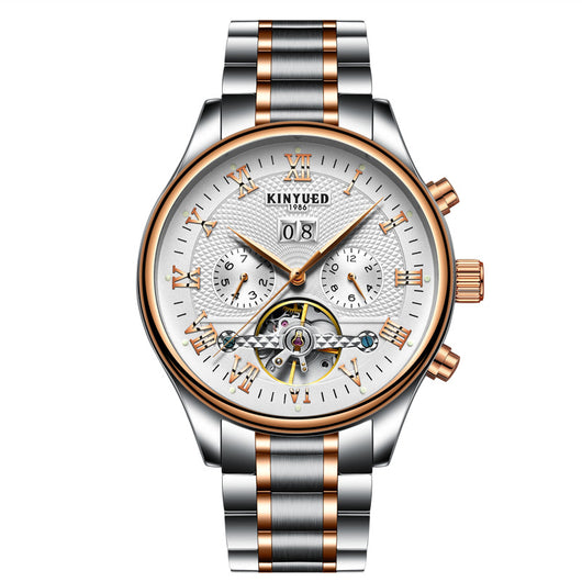 Reloj Mecánico Tourbillon Hueco KINYUED - Image 4