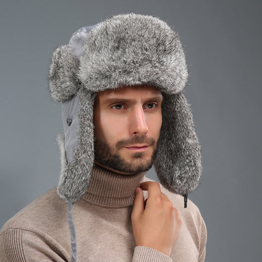 Gorro Térmico Unisex de Piel de Conejo con Protección Auditiva para Clima Frío - Image 11