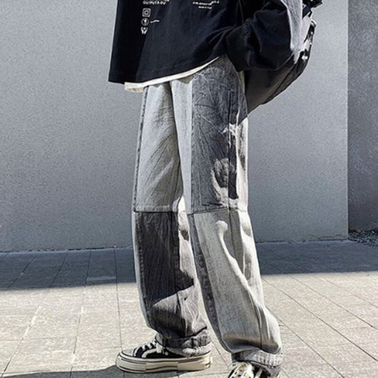 Jeans Ancho con Costuras Decorativas para Hombre - Image 7