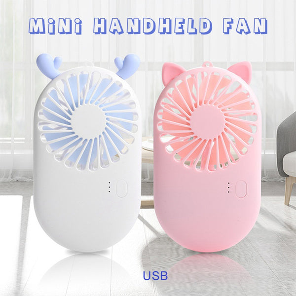 Ventilador Portátil Mini USB Recargable - 3 Velocidades para Viajes y Oficina