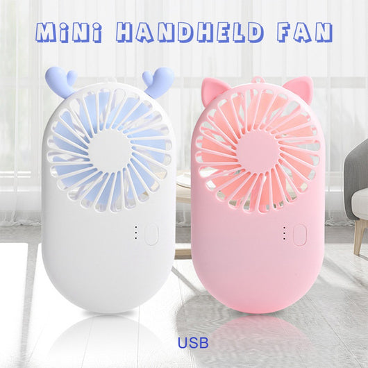 Ventilador Portátil Mini USB Recargable - 3 Velocidades para Viajes y Oficina
