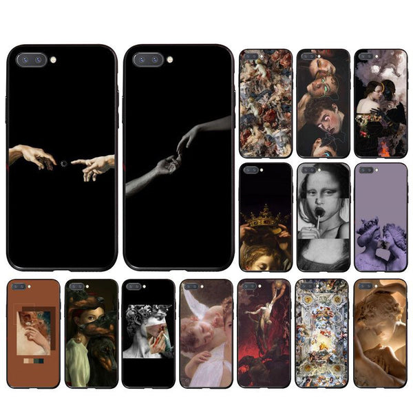 Funda para celular con diseño retro óleo artístico