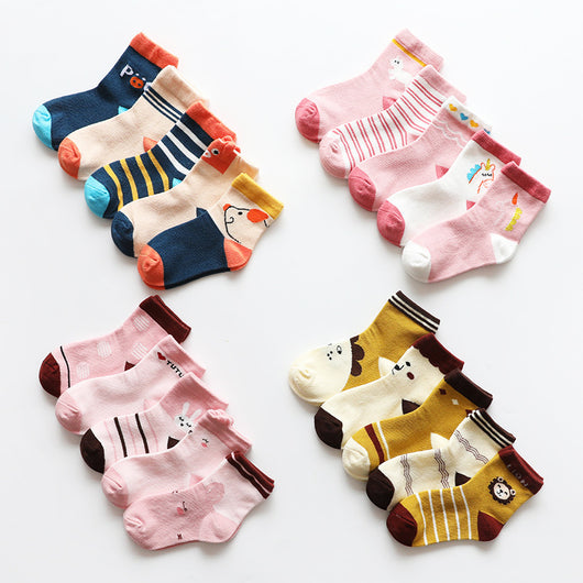 Calcetines de Algodón con Diseños de Animales Divertidos para Niños y Niñas - Image 9