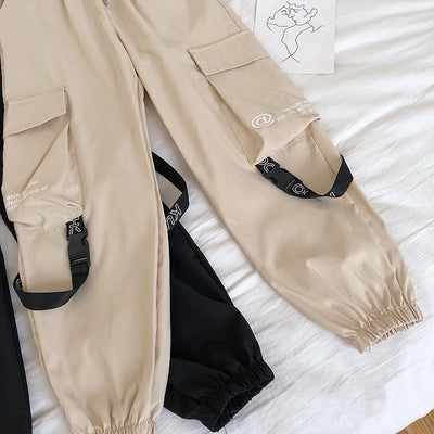 Pantalones Harem con Cintura Elástica y Pierna Recta - Image 4