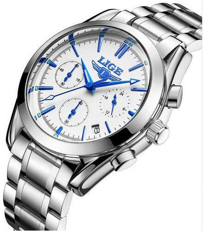 Reloj de Negocios Deportivo Acero Inoxidable Multifuncional con Calendario - Image 11