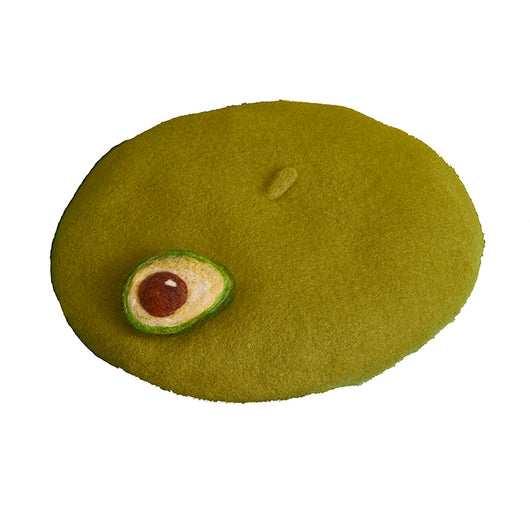Boina de Lana Felt con Diseño Frutal Extravagante para Otoño e Invierno - Image 5