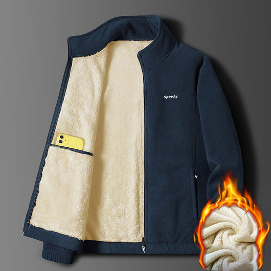 Chaqueta Acolchada de Terciopelo para Hombre Talla Grande - Image 23