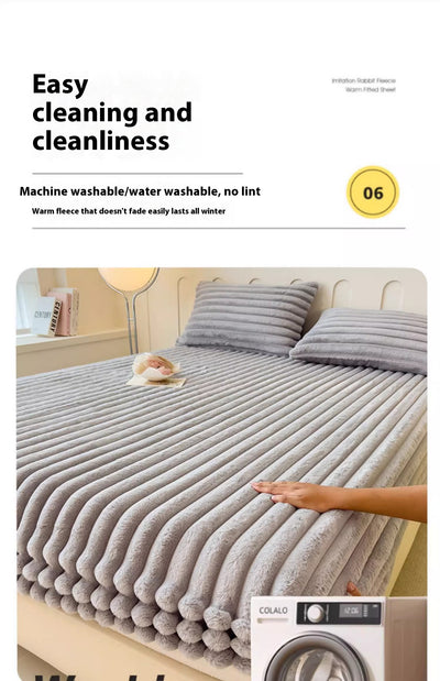 Sábana Ajustable Térmica de Imitación Angora para Cama Matrimonial y Dormitorio - Image 15