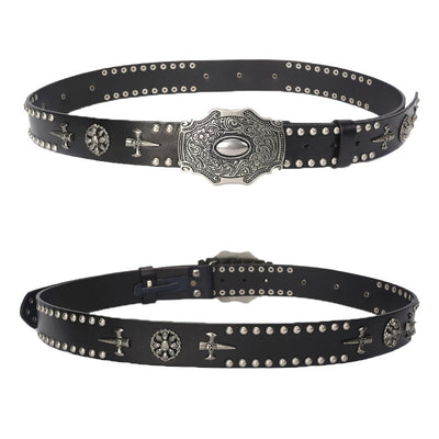 Cinturón Hip Hop con Hebilla Cráneo para Hombre - Estilo Personalidad - Image 2