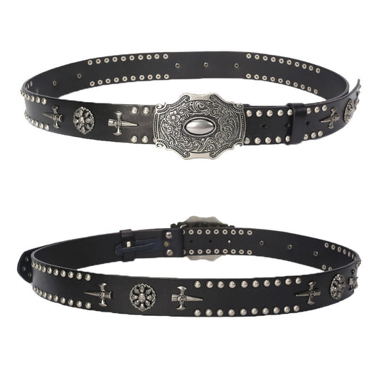 Cinturón Hip Hop con Hebilla Cráneo para Hombre - Estilo Personalidad - Image 2