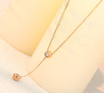 Collar de Oro Rosado 18K Laminado en Acero Inoxidable con Perforación Simple - Image 9