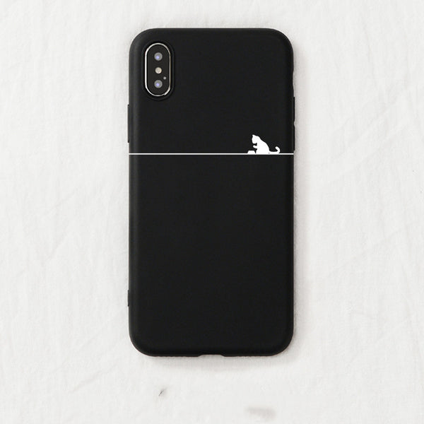 Funda Minimalista de Gatito para Teléfono - Compatible con Apple - Image 30
