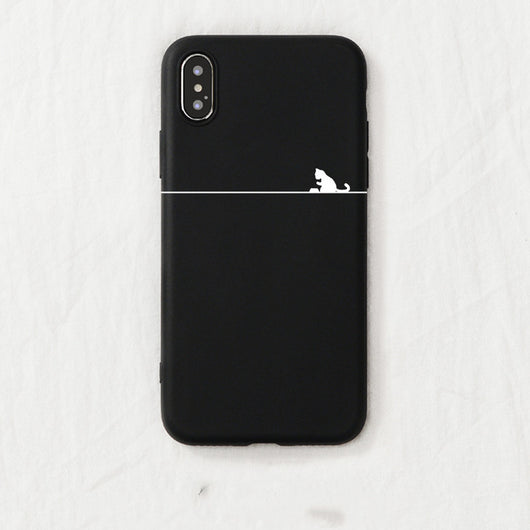 Funda Minimalista de Gatito para Teléfono - Compatible con Apple - Image 30