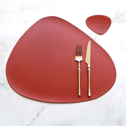 Mantel Individual Aislante de Cuero PU - Posavasos Antideslizante para Cocina - Image 19