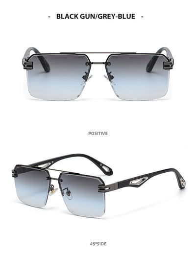 Gafas de Sol sin Marco con Puente Doble - Image 19