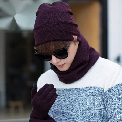 Conjunto de Abrigo: Gorro, Bufanda y Guantes Acolchados en Terciopelo - Image 9