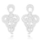 Big twisted snake exaggerated wide Earrings Blanco