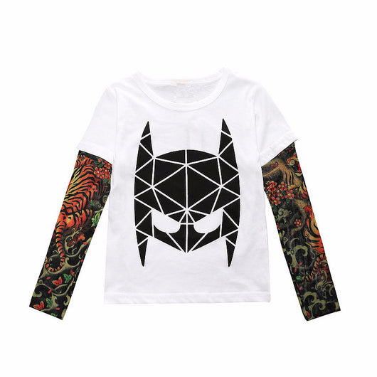 Remera Manga Larga con Diseño Tatuaje y Costuras - Image 4