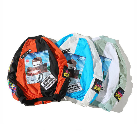Chaqueta Tipo Beisbolera Juvenil con Estampado Protección Solar