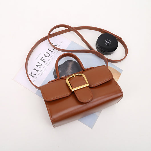 Bolso Doctor Cuadrado de Cuero con Hebilla Francesa - Image 11
