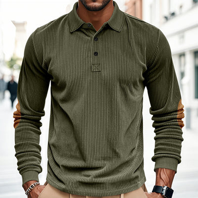 Camiseta Manga Larga de Pana para Hombre - Primavera y Otoño - Image 34