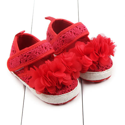 Zapatos de Lino Suave para Bebé con Suela Flexible y Diseño Floral - Image 9