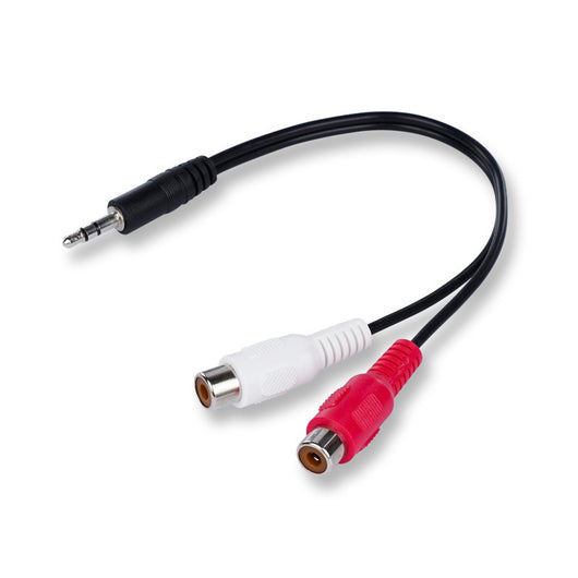 Cable Adaptador de Audio 3.5mm a 2 RCA Hembra