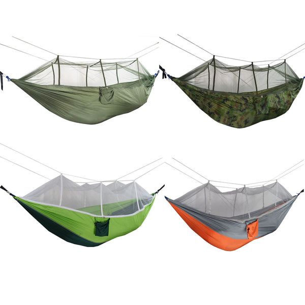 Hamaca de Paracaídas con Mosquitero para Camping y Aventuras al Aire Libre