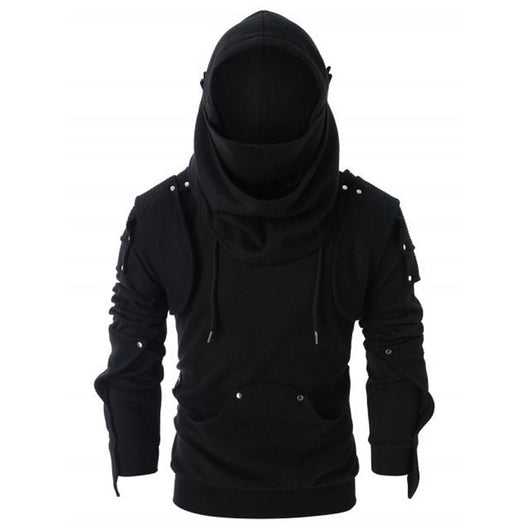 Sudadera con Capucha Estilo Retro con Remaches y Diseño Enmascarado - Image 7