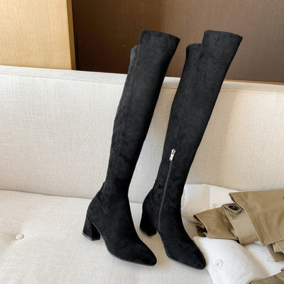 Botas de Invierno Hasta la Rodilla con Forro Polar y Elástico - Image 14
