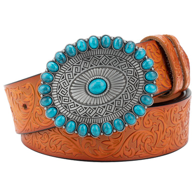 Cinturón Decorativo Grabado Estilo Retro Europeo para Mujer - Image 9