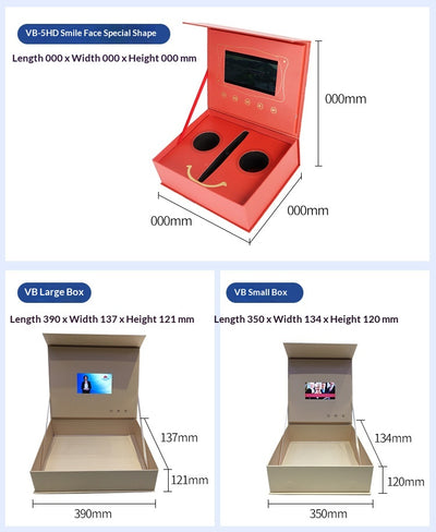 Caja de Joyería Cuadrada con Pantalla LCD de Video para Anillos - Image 8