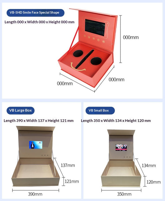 Caja de Joyería Cuadrada con Pantalla LCD de Video para Anillos - Image 8