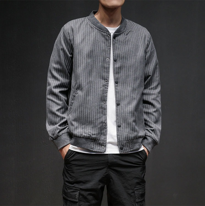 Chaqueta Deportiva Retro con Rayas - Estilo Universitario Hong Kong - Image 9