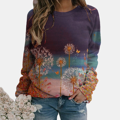 Blusa Casual de Manga Larga Estampada en Terciopelo para Tallas Grandes - Image 10