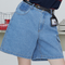 Pantalones Vaqueros Cortos Boyfriend Retro con Bolsillos Laterales para Mujer